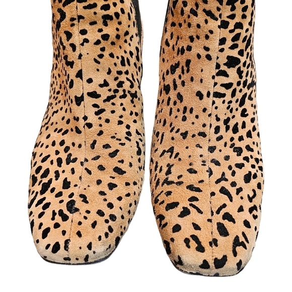 Rag & Bone Boots Alsen Flocked Suede Ankle Chelsea Cheetah Print Size 40 - Picture 4 of 12